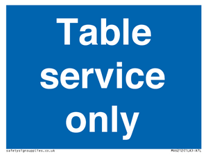 Table service only